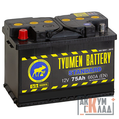 Аккумулятор Тюмень  6СТ-75 п.п. 660А 278*175*190