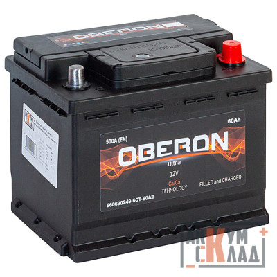 Аккумулятор OBERON 6СТ- 60 А/ч о.п. 500А 242*175*190