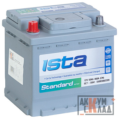 Аккумулятор ISTA STANDART 6СТ- 50 А/ч п.п. 460А 207*175*190