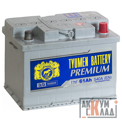 Аккумулятор Тюмень  6СТ-61 о.п. 540А Premium 242*175*175