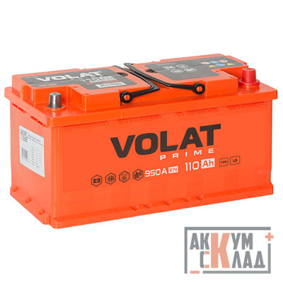 Аккумулятор VOLAT PRIME 110 Ач о.п. 950EN 352*175*190
