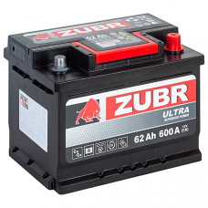 Аккумулятор ZUBR ULTRA  62 Ач о.п. 600А 242*175*175 низкий