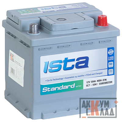 Аккумулятор ISTA STANDART 6СТ- 50 А/ч о.п. 460А 207*175*190