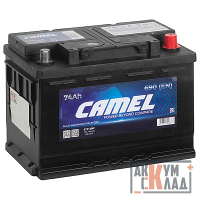 Аккумулятор CAMEL  57412MF 74Ah о.п. 690А 278*175*190