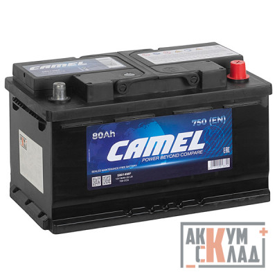 Аккумулятор CAMEL  58014MF 80Ah о.п. 750А 315*175*175 низкий