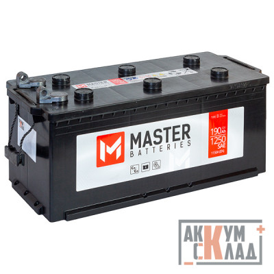 Аккумулятор MASTER BATTERIES 190 Ач БОЛТ РОС.п. 1250/1150А 513х223х223