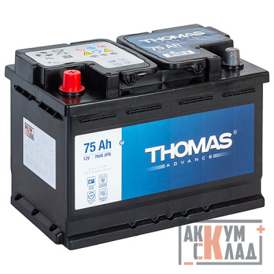 Аккумулятор THOMAS ADVANCE  75 Ач п.п. 760EN 278*175*190