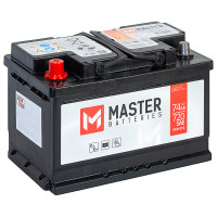 СТОК 2024 Аккумулятор MASTER BATTERIES  74 Ач п.п. 720/680А  278*175*175 низкий