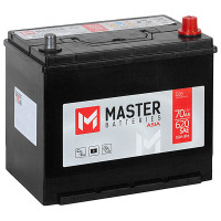 СТОК 2024 Аккумулятор MASTER BATTERIES Asia 70 Ач о.п. 620/550А 260*173*225